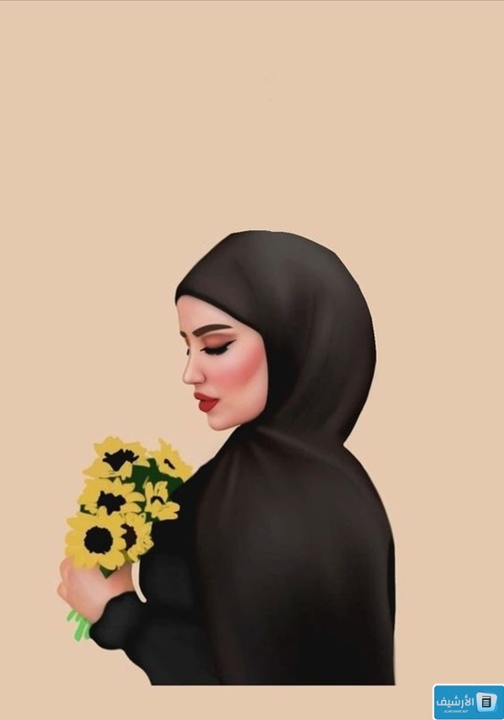 فتار لفتاة سعودية ترتدي فستان أسود اللون وحجاب أسود