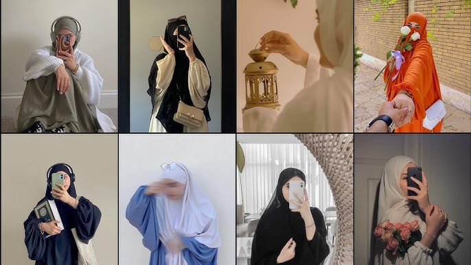 رمزيات بنات محجبات نص وجه ملونة 2025 1 رمزيات بنات محجبات